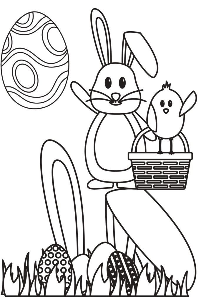 Easter colouring pages 