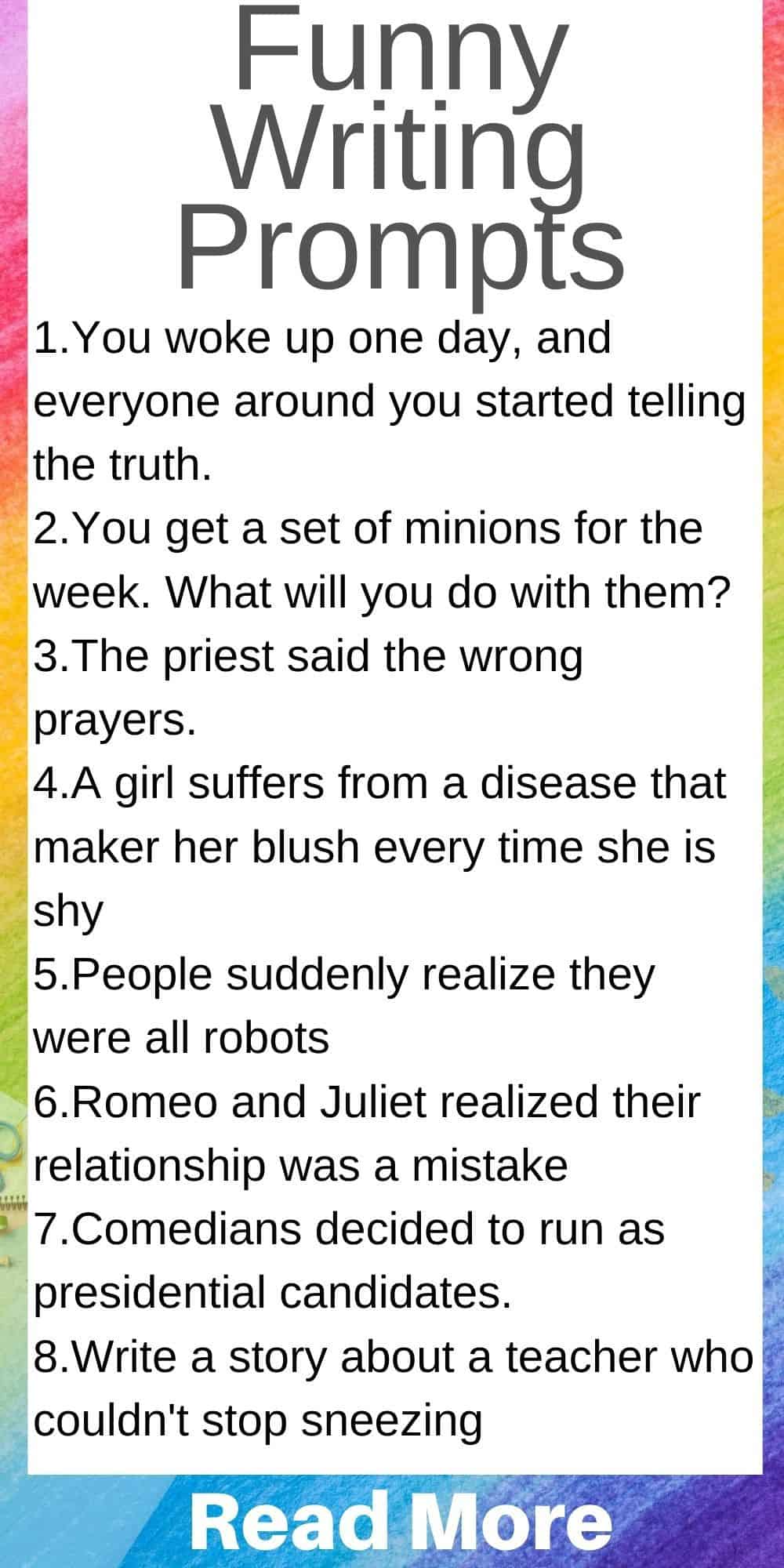 100 Funny Writing Prompts For Children Adults Kids N Clicks