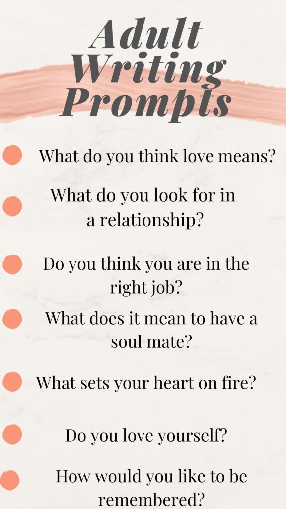 Printable Writing Prompts For Adults