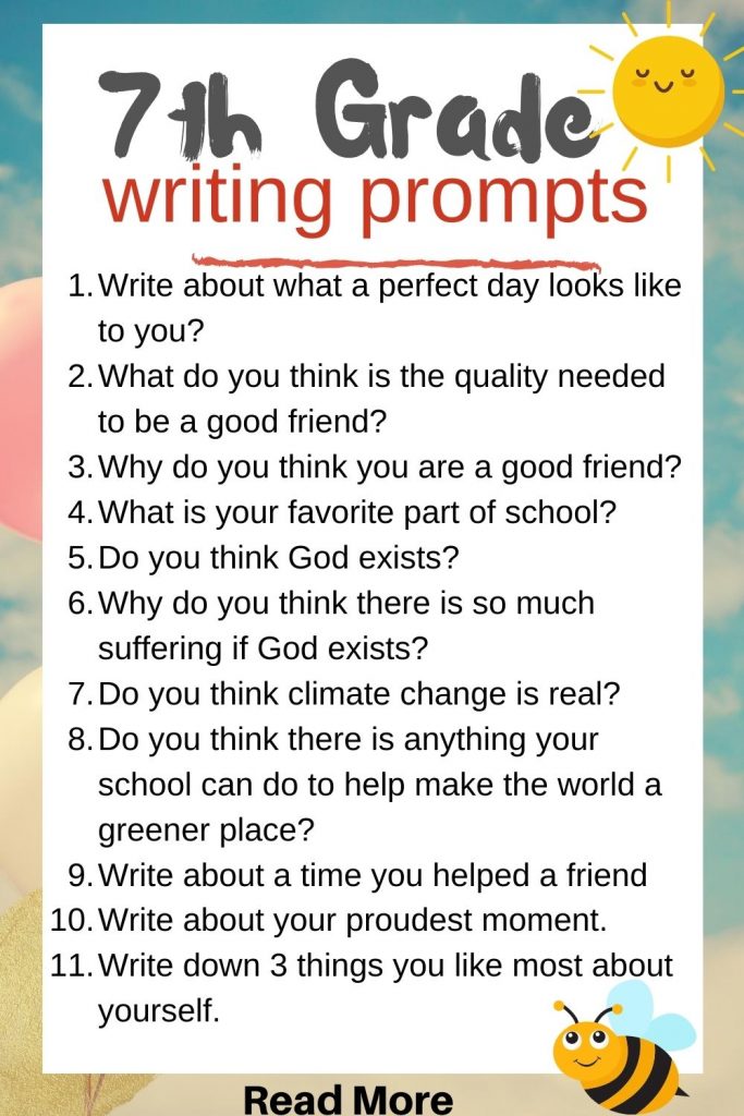 7th grade writing prompts