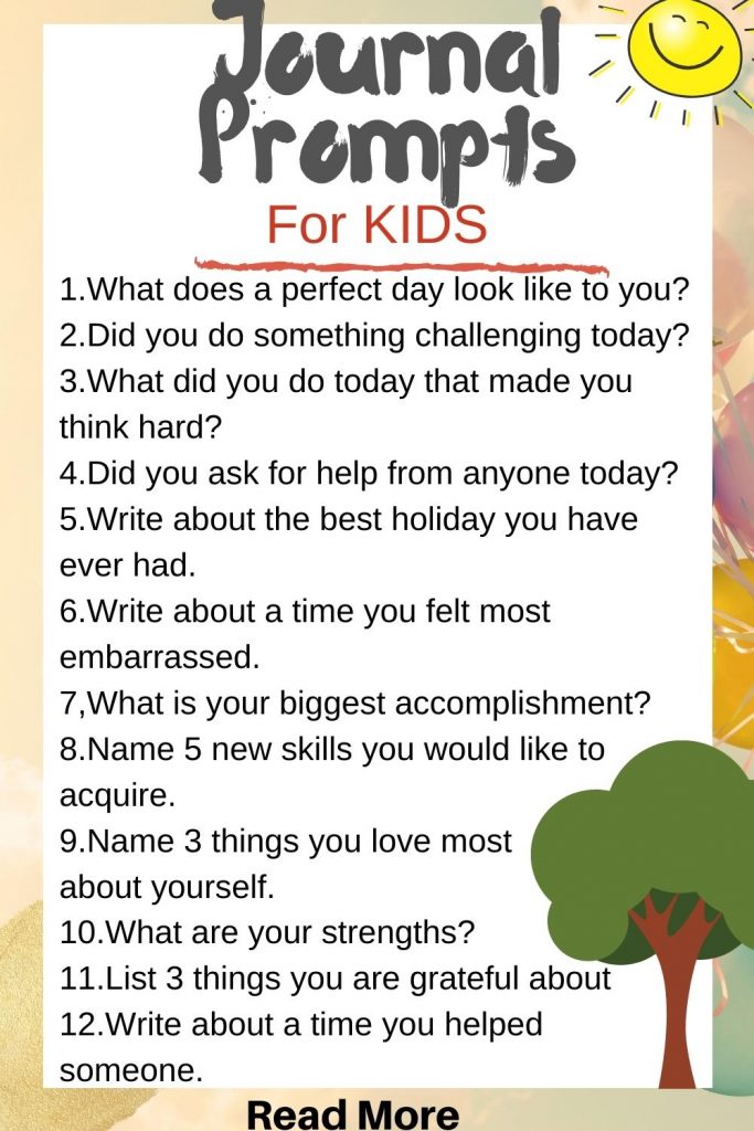 journal prompts for kids