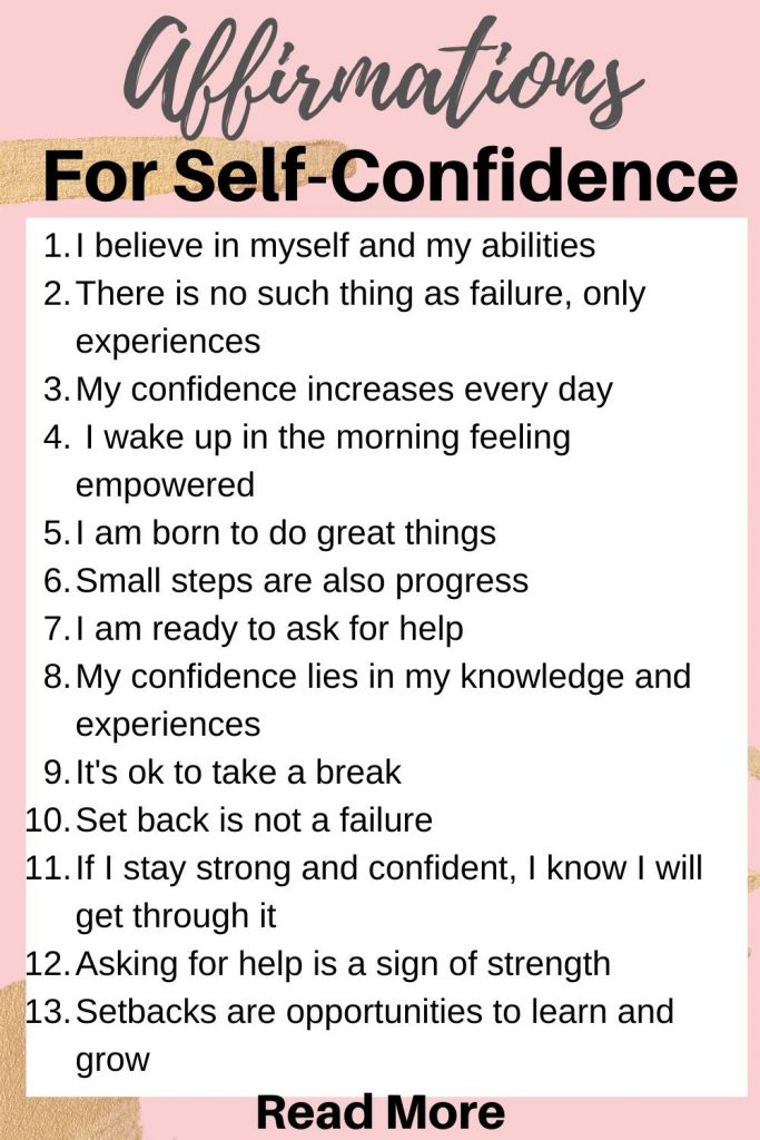 Affirmations for confidence