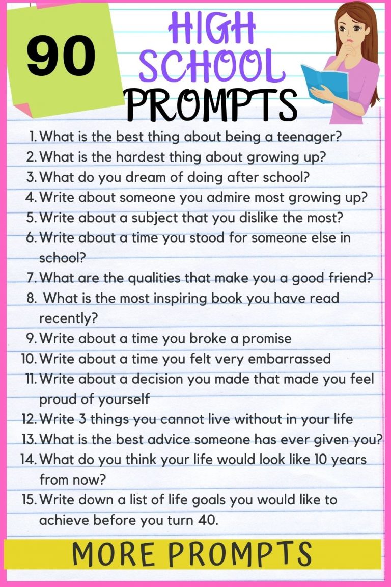 deep writing prompts for high school students