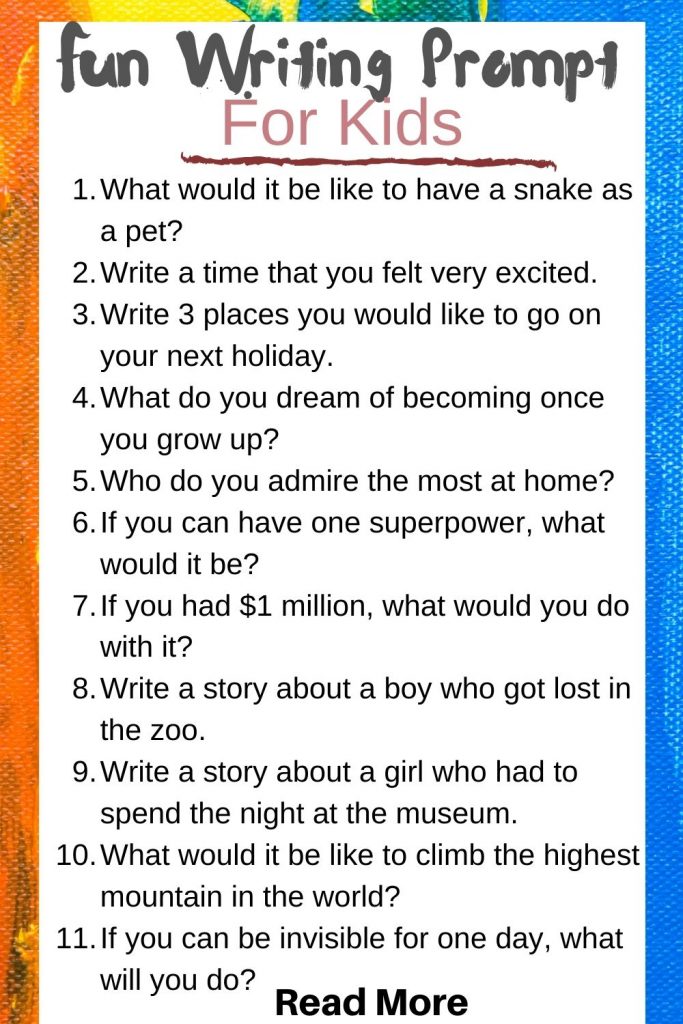 writing prompts 4th grade narrative