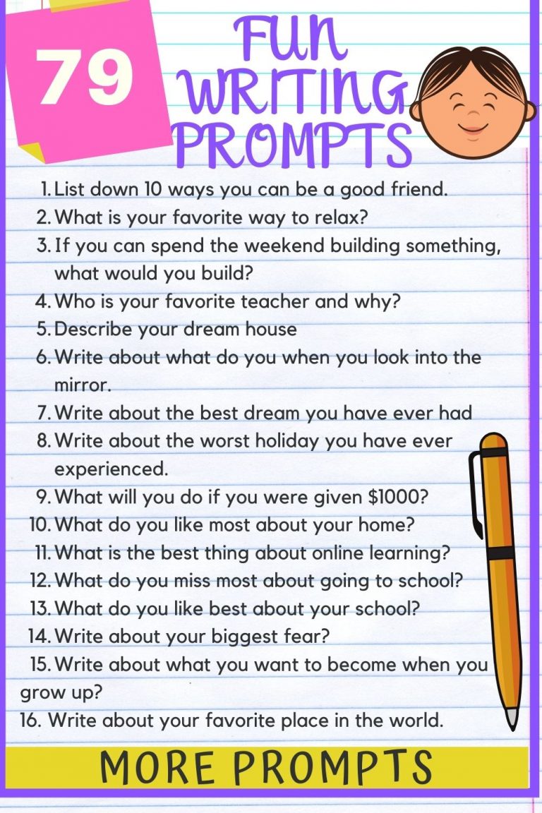 Fun Writing Prompts For First Grade