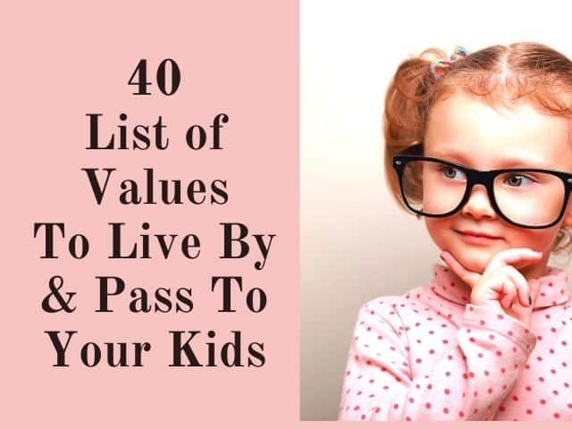 Values list moral LIST EIGHT