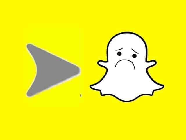 Snapchat grey arrow