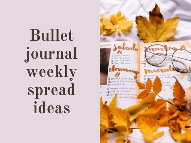 bullet journal weekly spread ideas