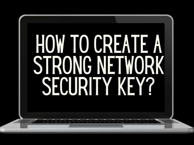 how to find network security key?