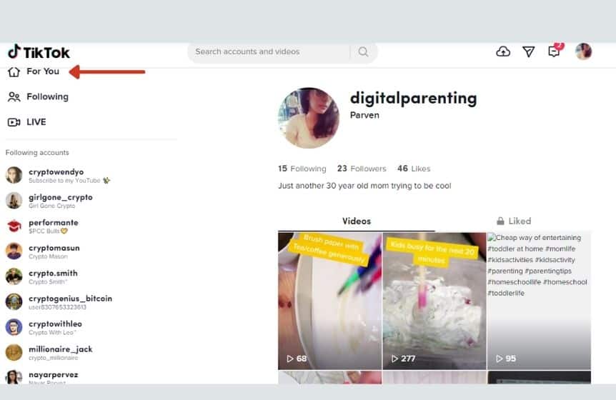 How to view Tik Tok followers list?