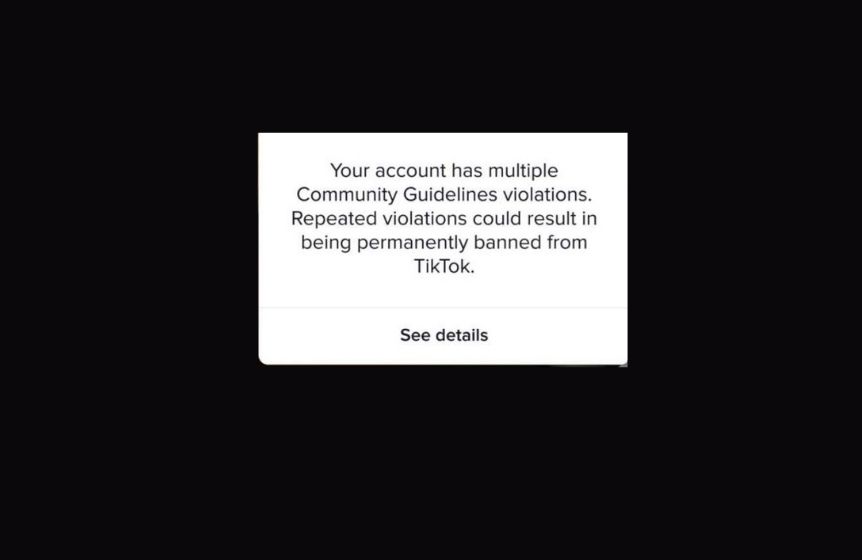 banned tiktok account