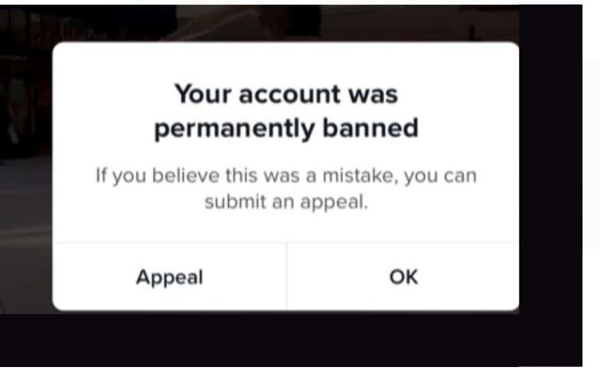 banned tiktok account