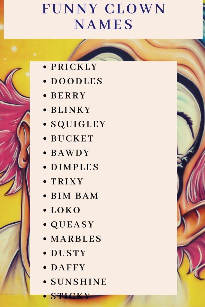 Funny, cool and creative clown names for boys and girls - Kids n Clicks