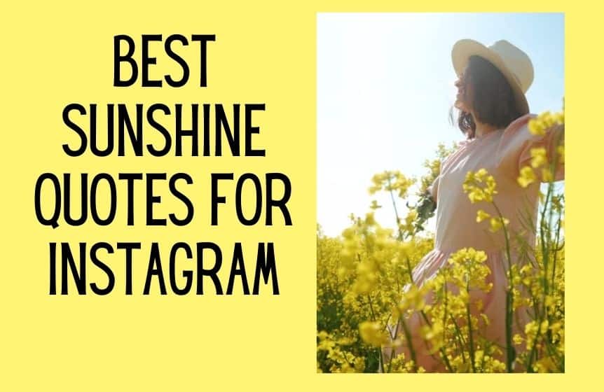 Best Sunshine Quotes For Instagram 