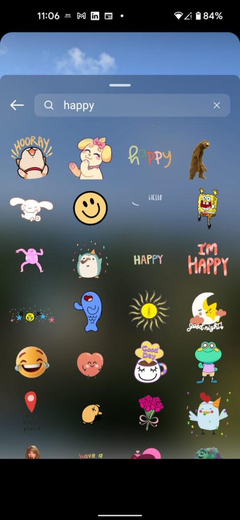 How to search for Instagram Story stickers?