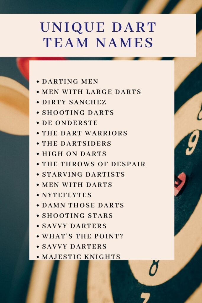 80+ Unique & Clever Darts Team Names