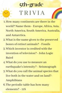 5th-grade trivia games &amp; quiz with answers - Kids n Clicks