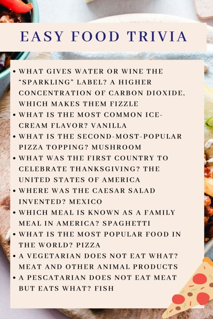 food trivia quiz