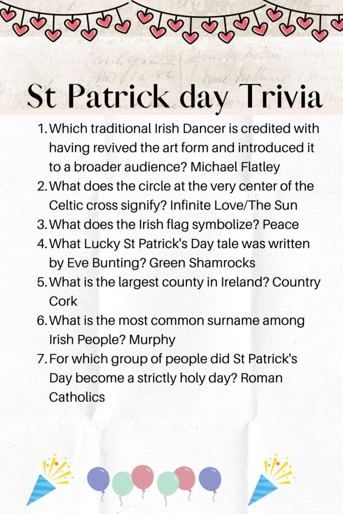 50+ Fun St Patrick's day trivia questions with answers Kids n Clicks