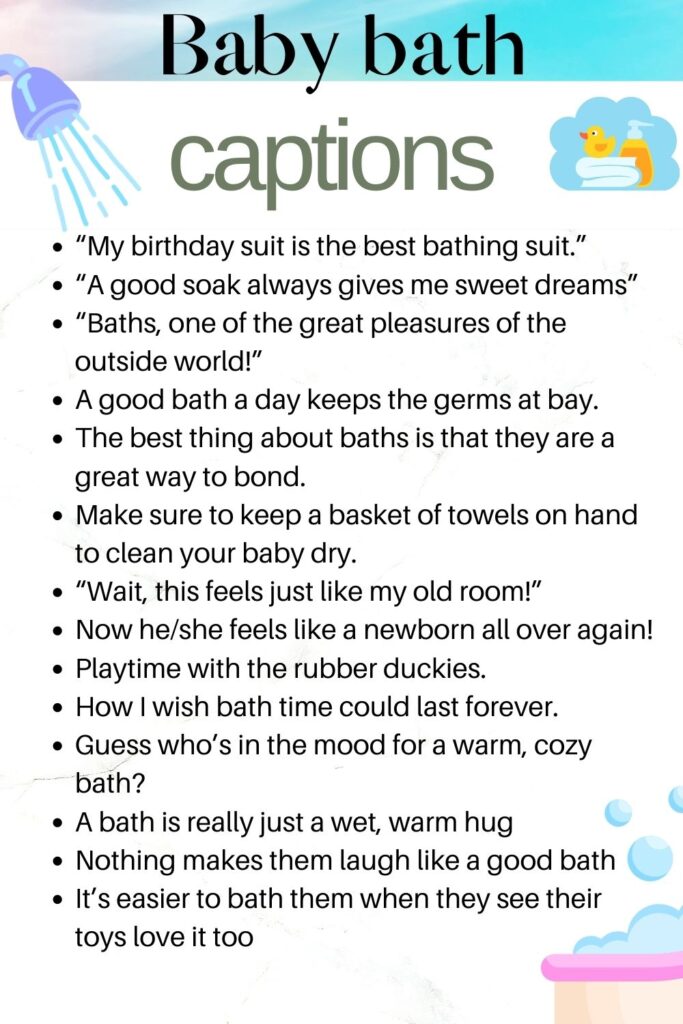 100+ Perfect bath captions for Instagram - Kids n Clicks