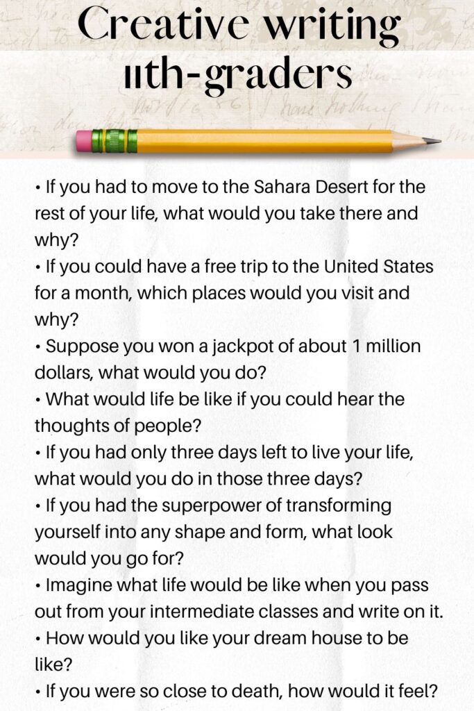 11th grade writing prompts