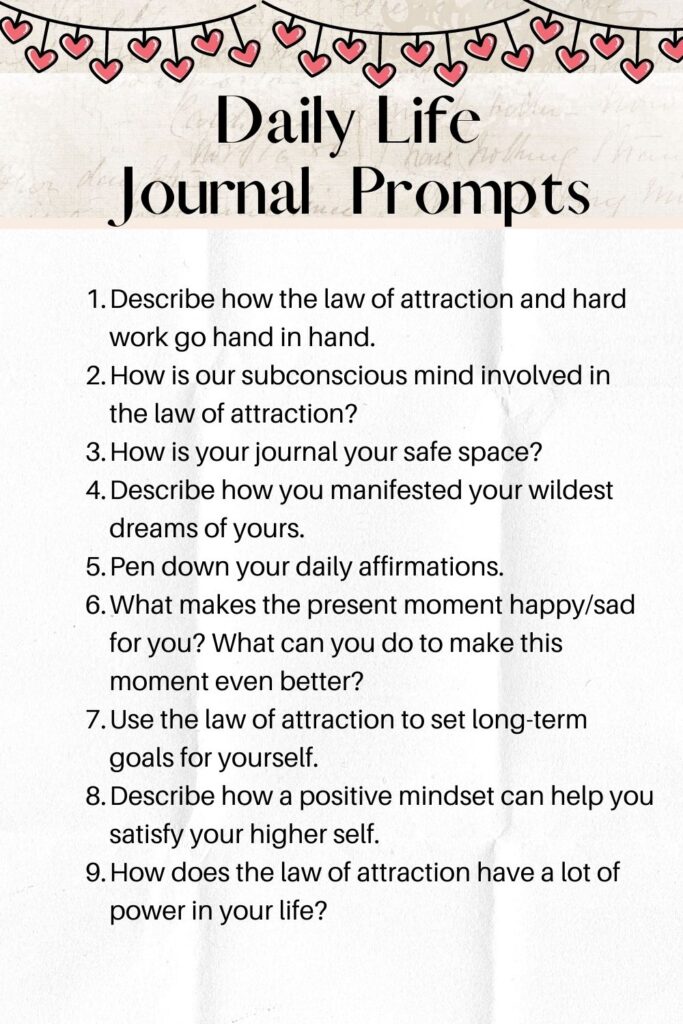 law of attraction journal prompts