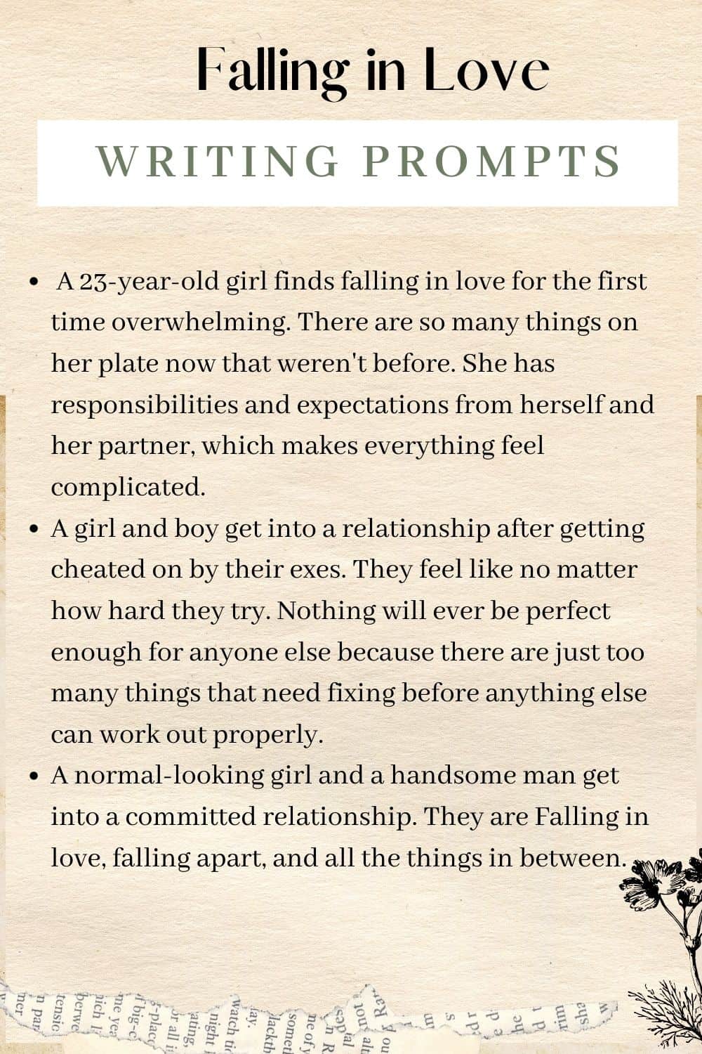 creative writing describe falling in love