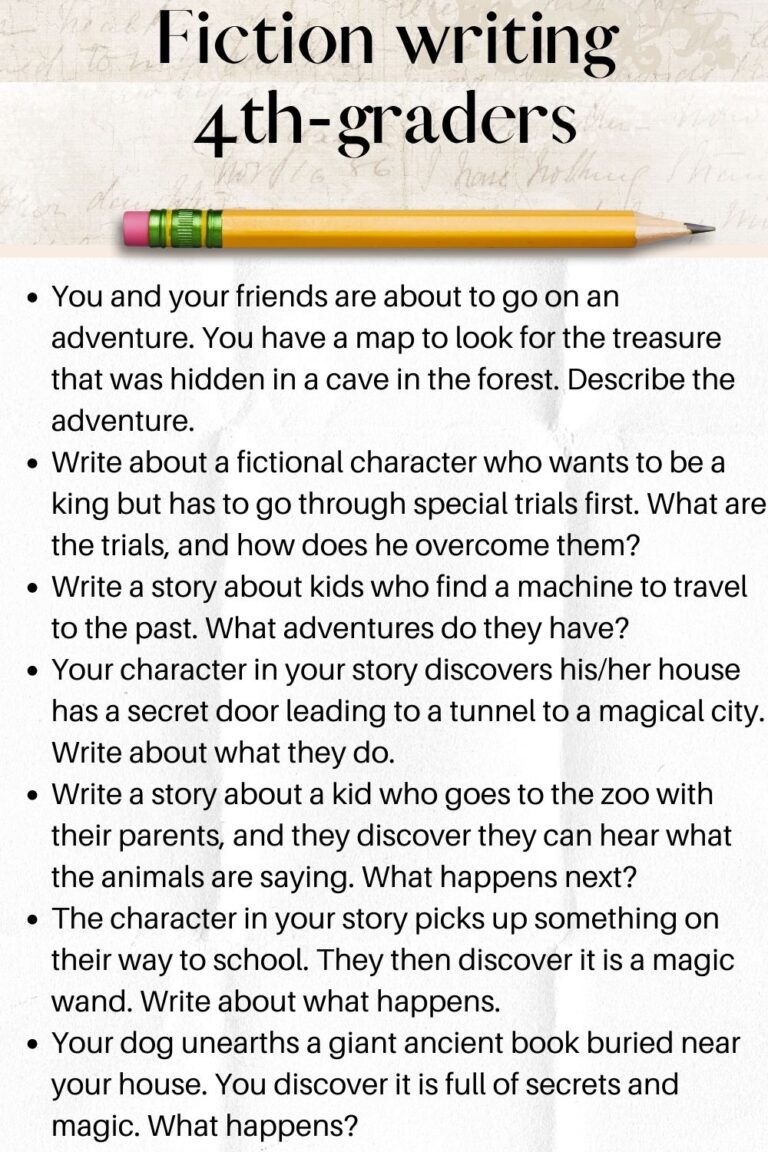 4th Grade Writing Prompts : Fun, Creative & Thoughtful - Kids n Clicks