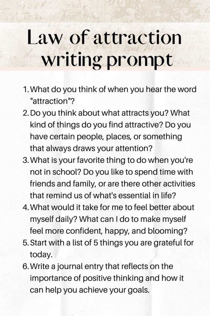 law of attraction journal prompts
