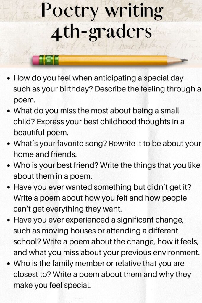 4th grade writing prompts