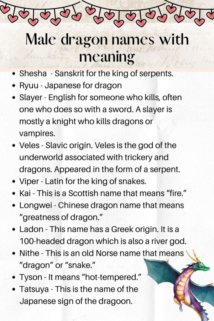 30+ Mythical And Fire Dragon Names With Meaning