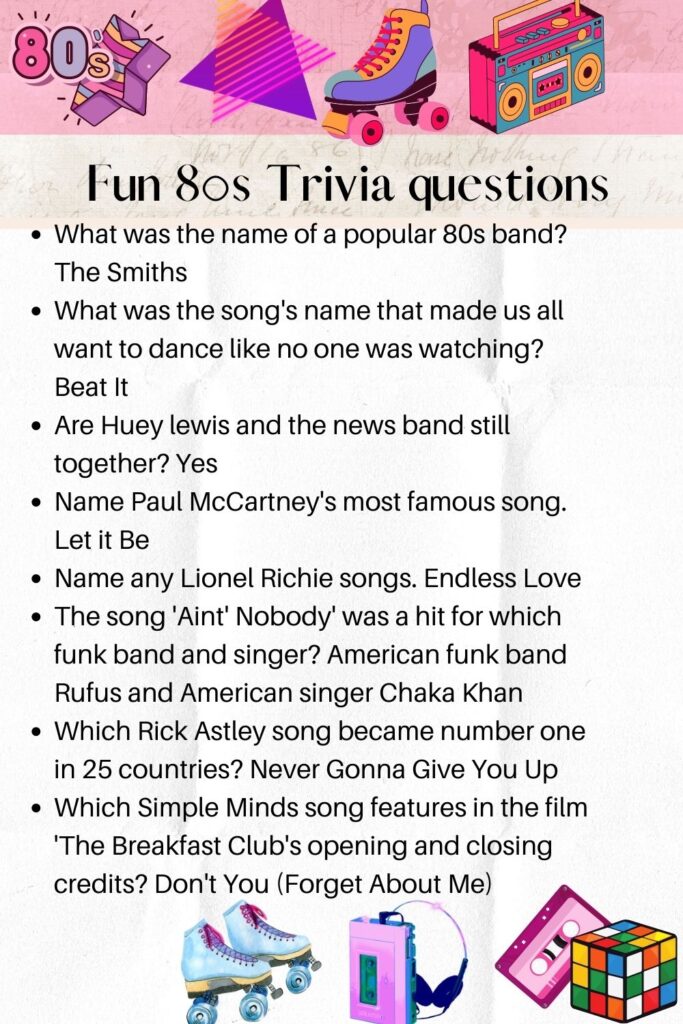 80S Trivia Questions