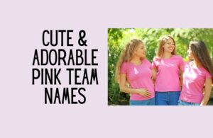 Cute & adorable pink team names