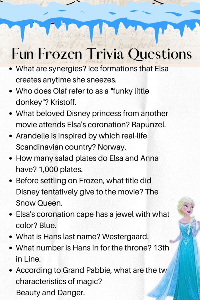 frozen trivia