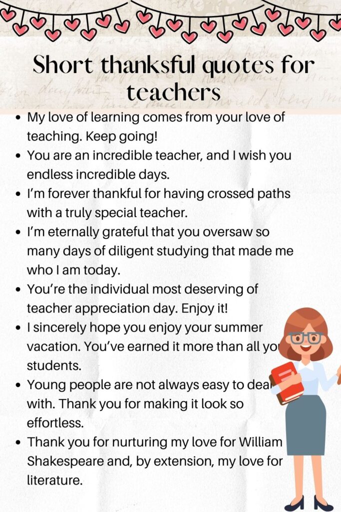 thankful quotes for teachers