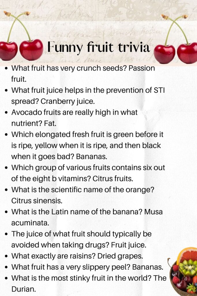 fruit trivia