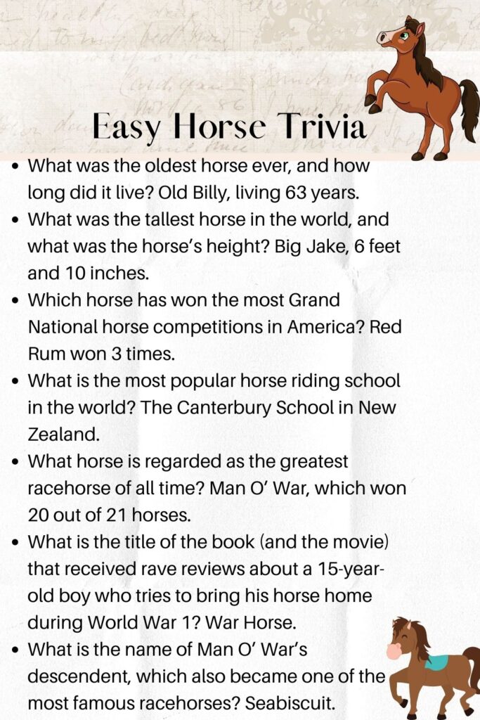 horse trivia