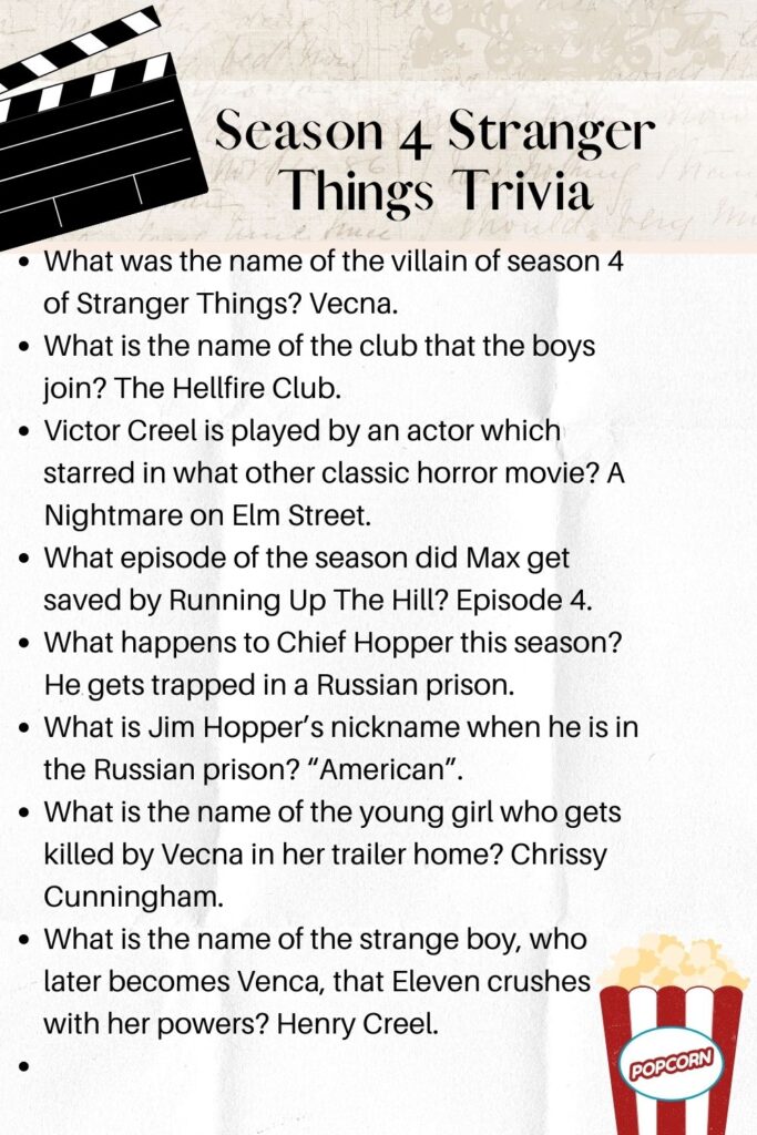 stranger things trivia