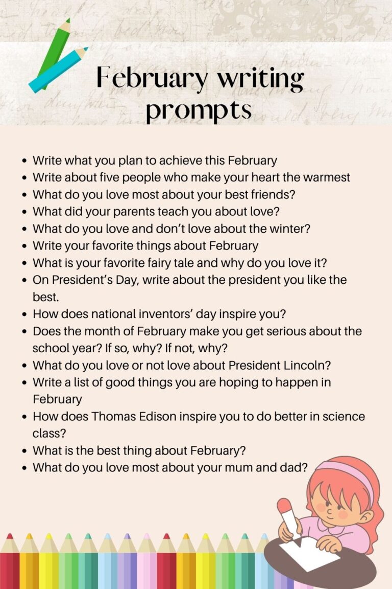 30+ Fun & Creative February Writing Prompts Kids n Clicks