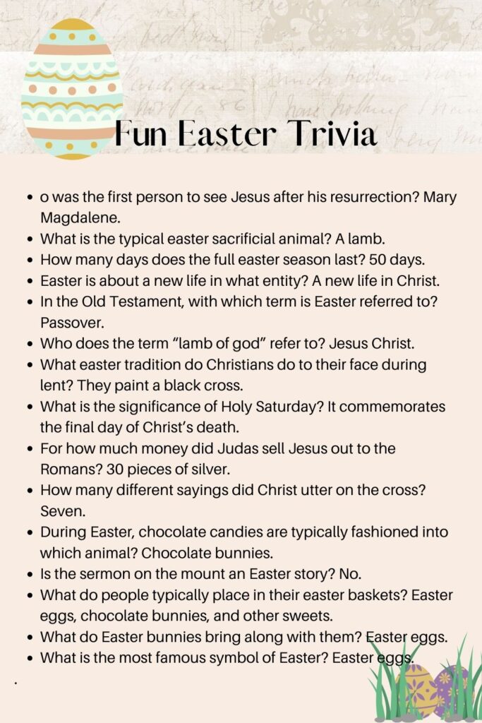 30+ Best Easter trivia for kids with answers - Kids n Clicks