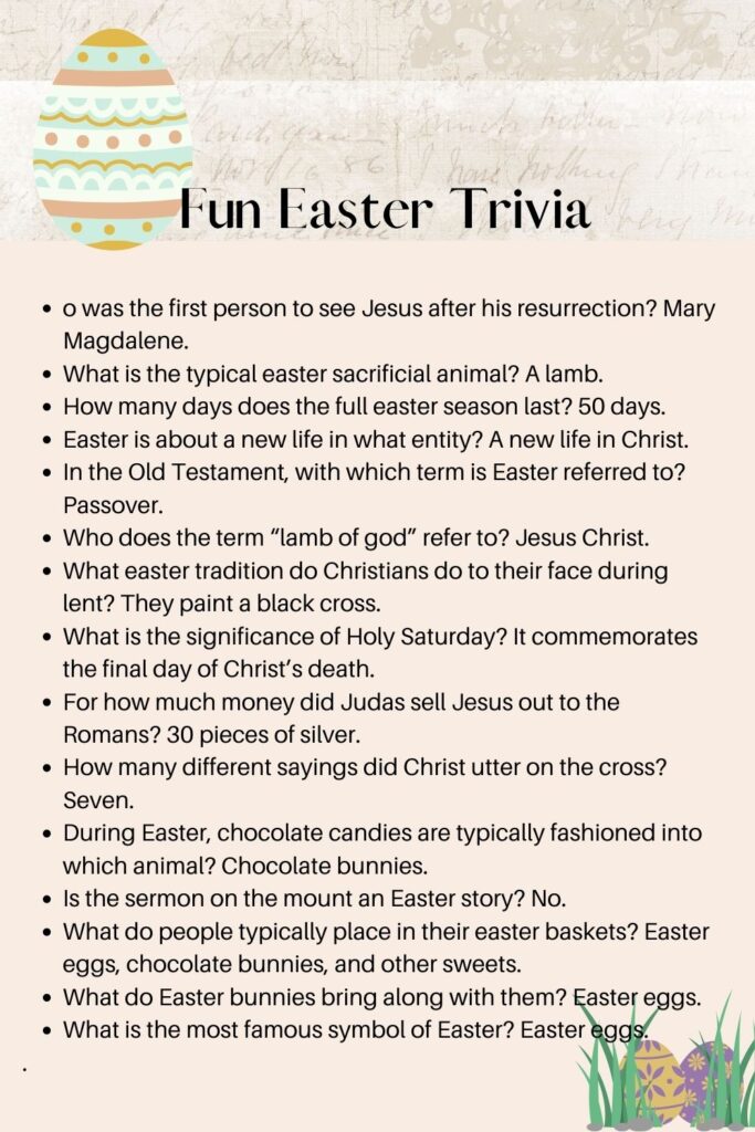 30+ Best Easter trivia for kids with answers Kids n Clicks