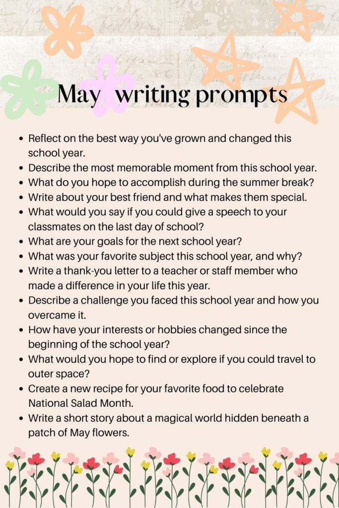 may writing prompts