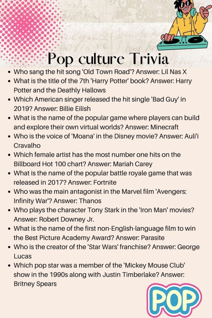 pop culture trivia