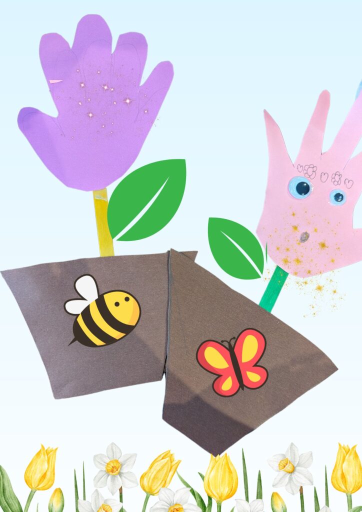 handprint flower craft for kids
