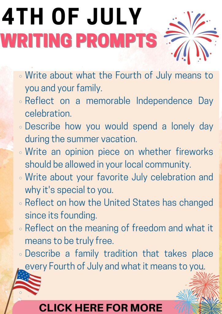 4th of july writing prompts