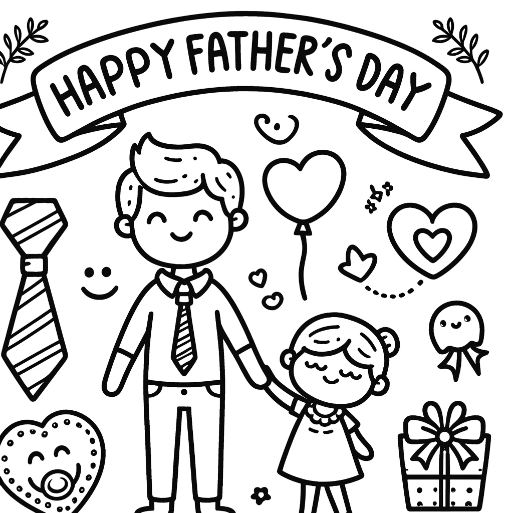 father's day coloring page