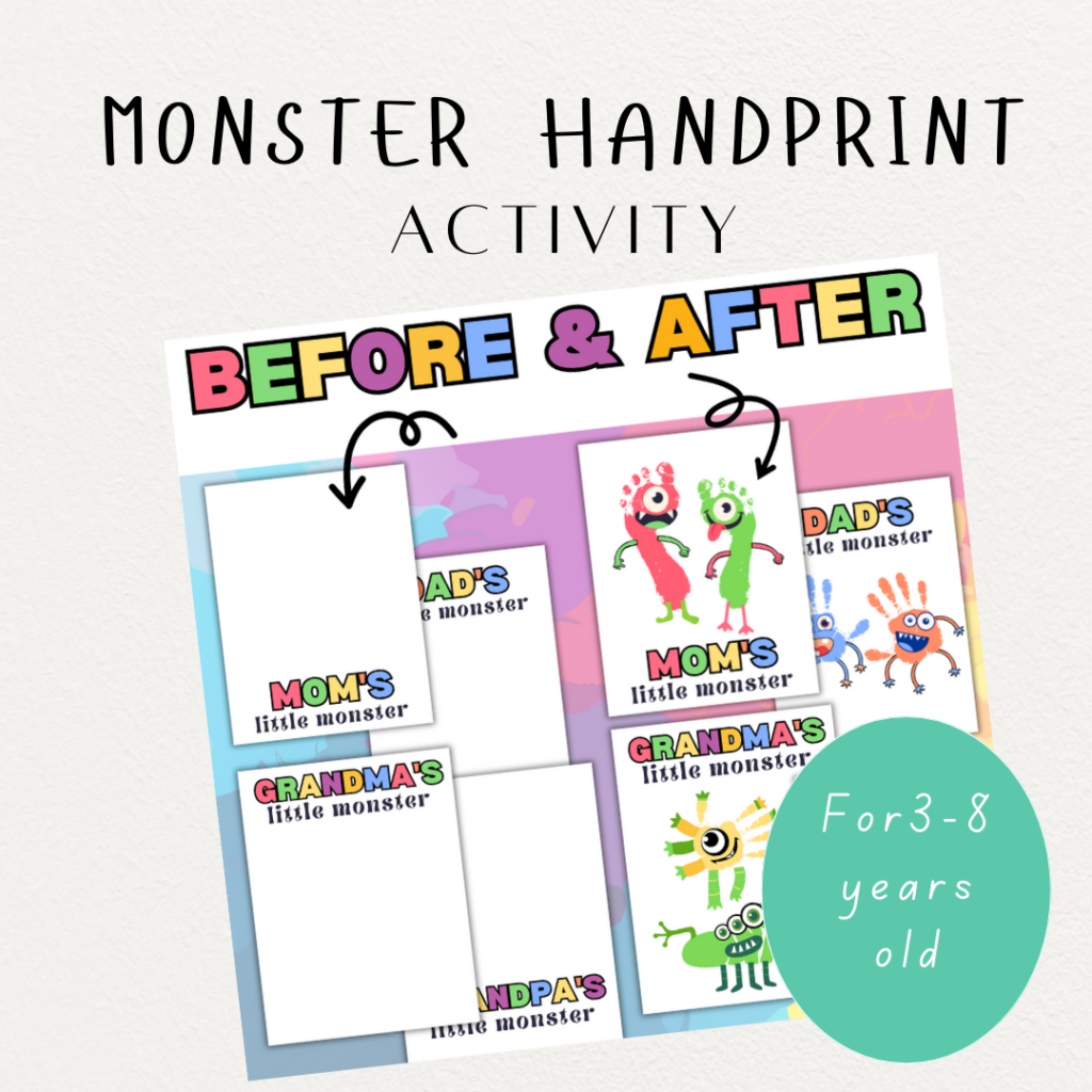 handprint monster art activity 